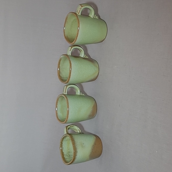 Frankoma Pottery Plainsman Prairie Green 5CC Handled Cups - Picture 2 of 12